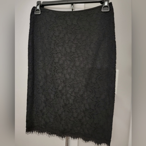 Pre-owned Diane Von Furstenberg Scotia Lace Skirt, Size 0, Black - Picture 5 of 11